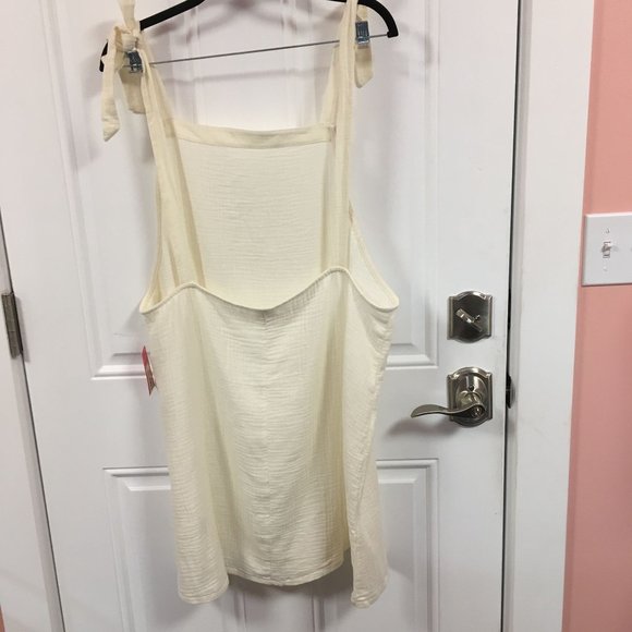 NWT Xhilaration Beach Cover Up Dress - Cream - Size XL (12 - 14) - Picture 2 of 6